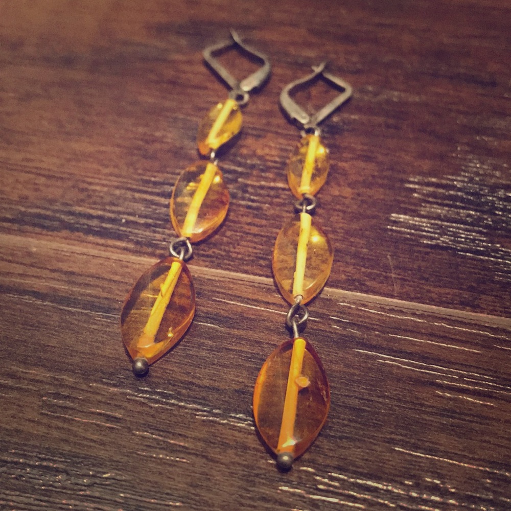 Amber earrings